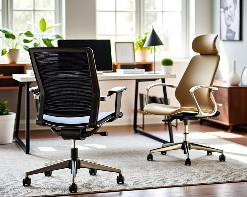 Aeron Stuhl und Embody Stuhl von Herman Miller