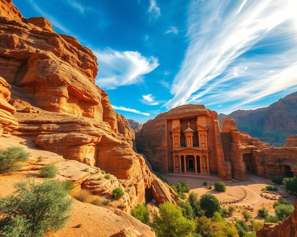 Archäologische Wunder in Petra, Jordanien