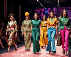 Gucci: Farbenfrohe Designs auf den Laufstegen