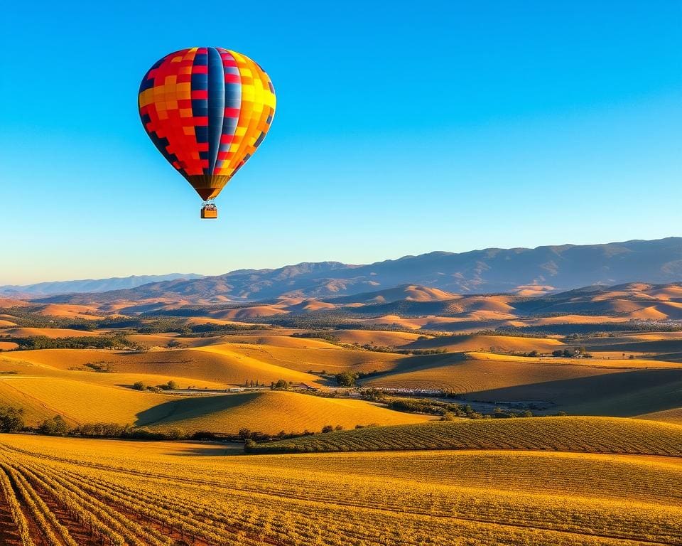 Heißluftballonfahrten über Napa Valley, Kalifornien