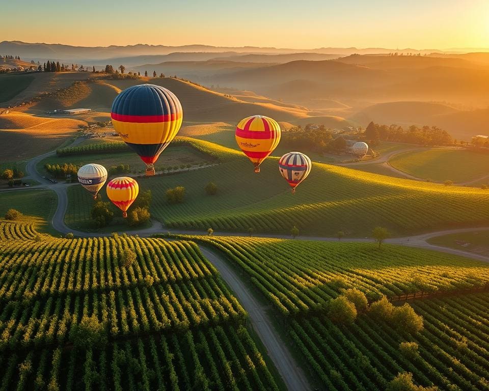 Heißluftballonfahrten über Napa Valley