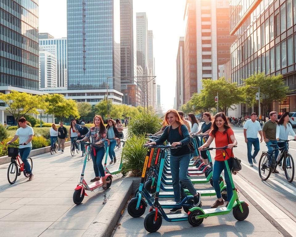 Städtische Mobilität durch Elektrischen Roller Verleih