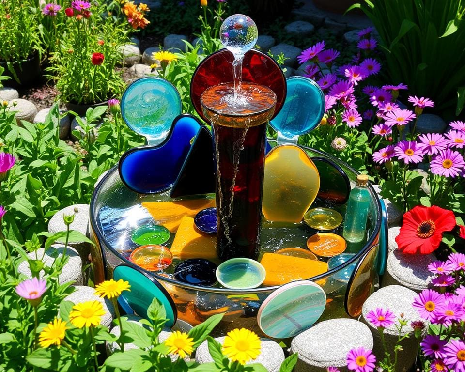 ö kologische Vorteile DIY-Brunnen aus recyceltem Glas