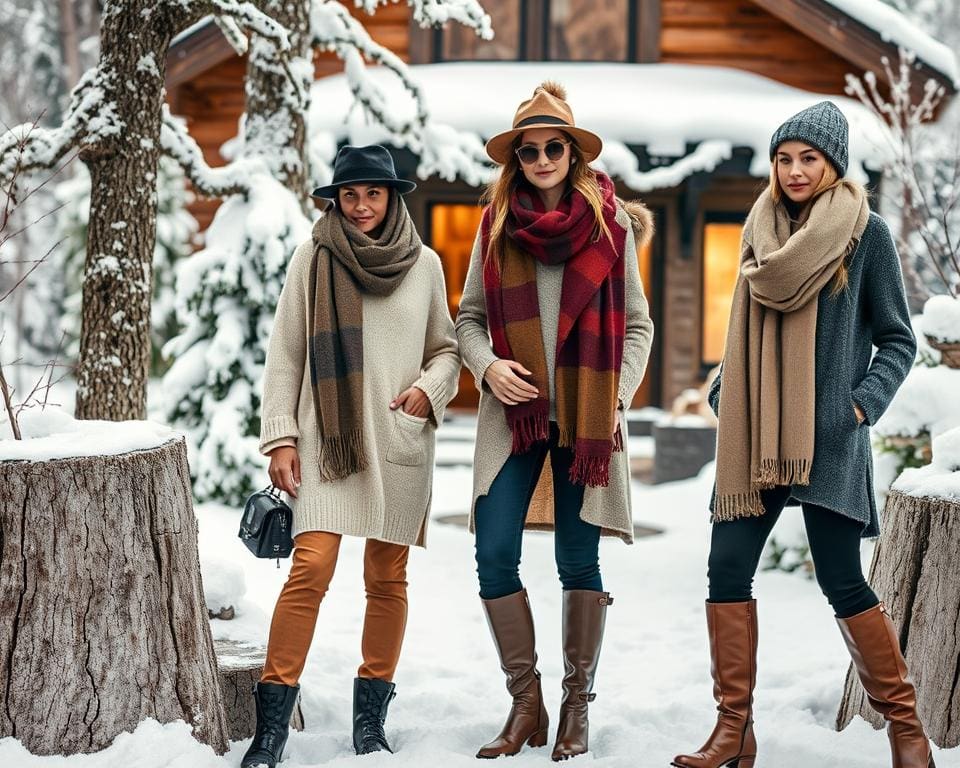 trendige Winteroutfits mit Kaschmirpullovern