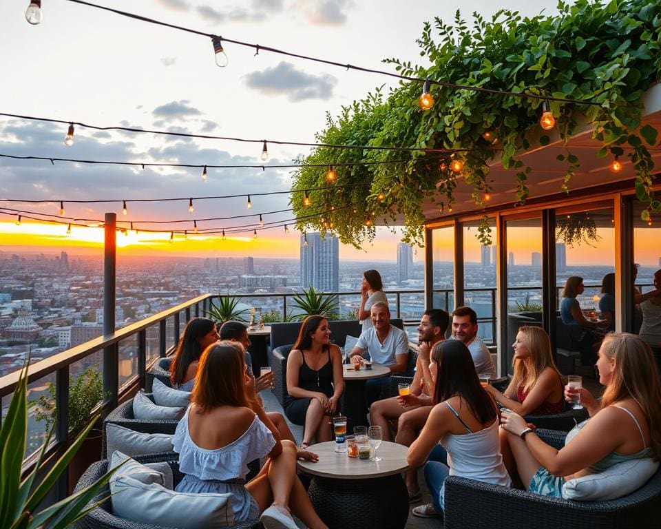 Rooftop Lounge für gesellige Abendstunden