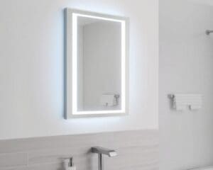 Wandspiegel mit LED-Rahmen für Badezimmer