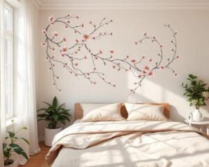 Wandtattoos mit floralen Designs für Schlafzimmer