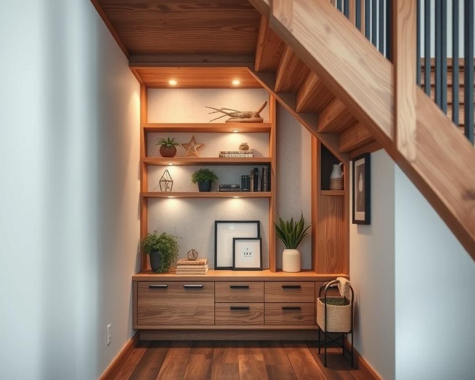 platzsparende Ideen unter der Treppe