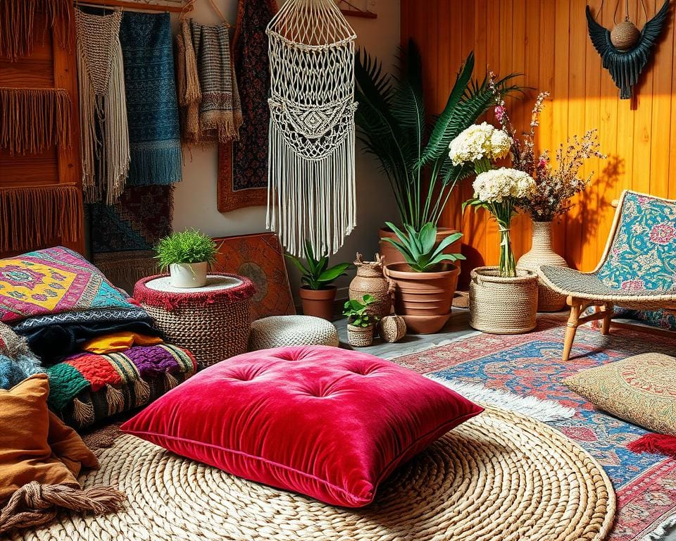 Farben im Boho-Stil