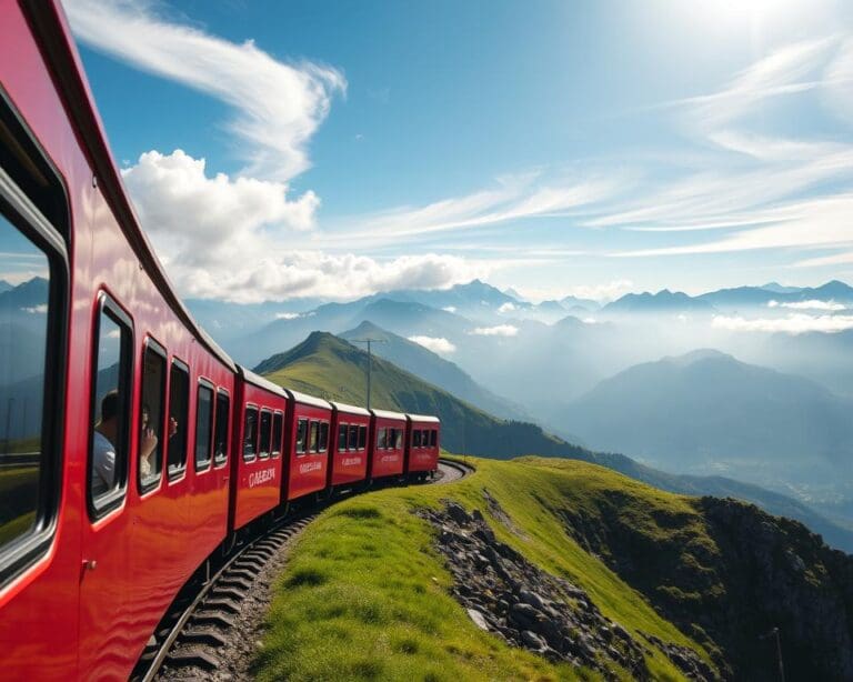 Mit der Bergbahn auf die Rigi