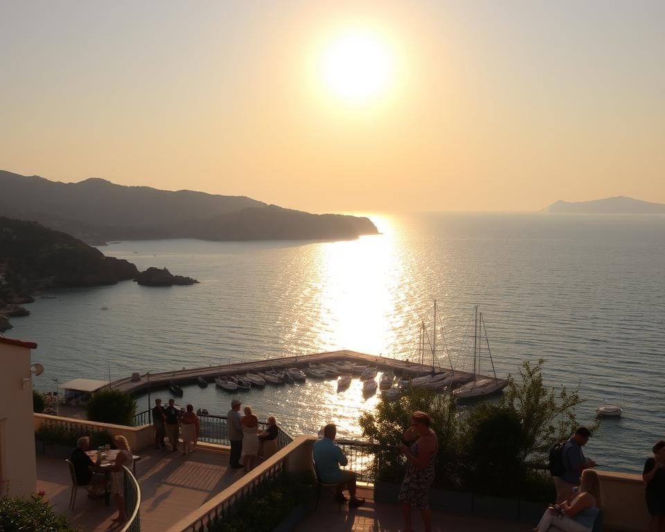 Wie genießt man den Sonnenuntergang am Mittelmeer?