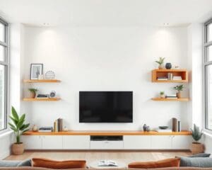 Wie stylt man eine moderne TV-Wand?