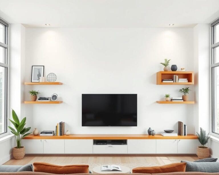 Wie stylt man eine moderne TV-Wand?