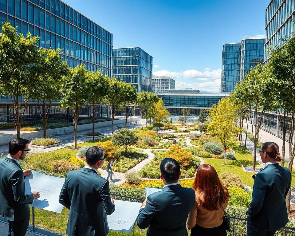 Wie plant ein Landschaftsarchitekt Firmenareale?