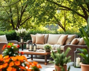 Wie kombiniert man Gartenmöbel und Deko harmonisch?